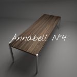 Design Tisch Annabell Nummer 4 aus Edel-Stahl Holz by Sebastian Bohry timeless design