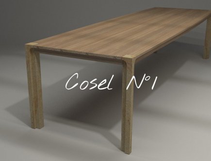 Design Tisch Cosel Nummer 1 aus Sandstein Holz by Sebastian Bohry timeless design